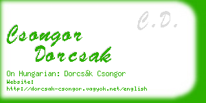 csongor dorcsak business card